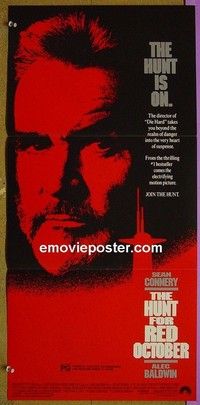 K522 HUNT FOR RED OCTOBER Australian daybill movie poster '90 Sean Connery