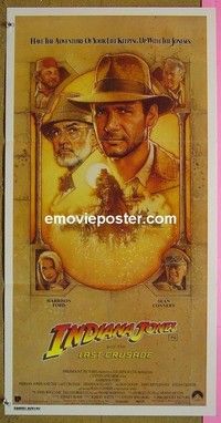 K531 INDIANA JONES & THE LAST CRUSADE Australian daybill movie poster '89