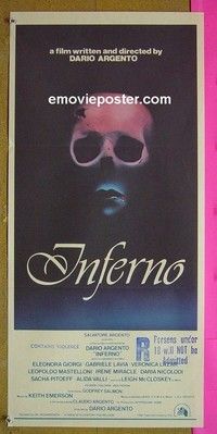 K534 INFERNO Australian daybill movie poster '80 Dario Argento