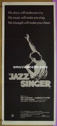 K545 JAZZ SINGER Australian daybill movie poster '81 Neil Diamond