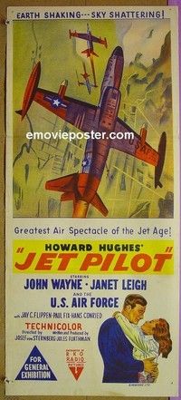 K546 JET PILOT Australian daybill movie poster '57 John Wayne