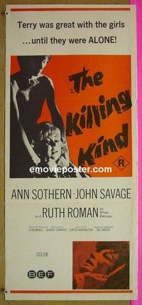 K561 KILLING KIND New Zealand daybill movie poster '73 Ann Sothern