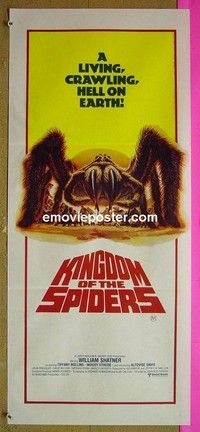 K569 KINGDOM OF THE SPIDERS Australian daybill movie poster '77 Living Hell!