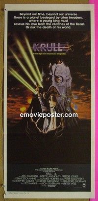 K573 KRULL Australian daybill movie poster '83 sexy sci-fi fantasy!