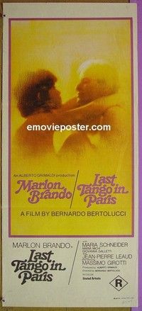 K584 LAST TANGO IN PARIS Australian daybill movie poster '73 Marlon Brando
