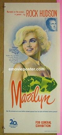 K638 MARILYN Australian daybill movie poster '63 Monroe biography