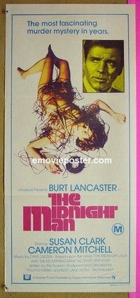 K656 MIDNIGHT MAN Australian daybill movie poster '74 Burt Lancaster