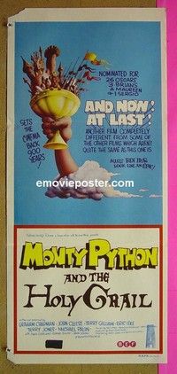 K671 MONTY PYTHON & THE HOLY GRAIL Australian daybill movie poster '75