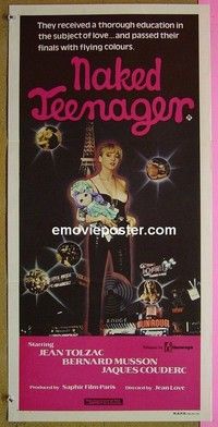 K691 NAKED TEENAGER Australian daybill movie poster '79 Jean Tolzac