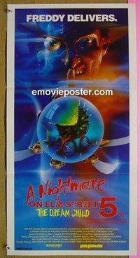 K705 NIGHTMARE ON ELM STREET 5 Australian daybill movie poster '89 Englund
