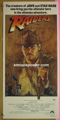 K770 RAIDERS OF THE LOST ARK Australian daybill movie poster '81 Ford