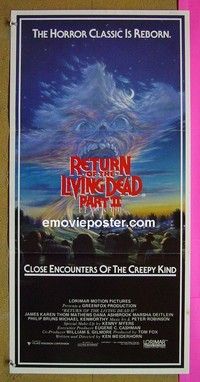K786 RETURN OF THE LIVING DEAD 2 Australian daybill movie poster '88 cool!