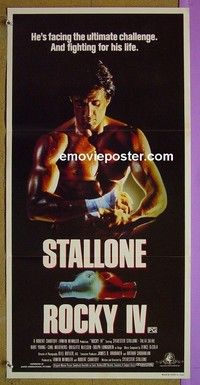 K796 ROCKY 4 Australian daybill movie poster '85 Stallone, Lundgren