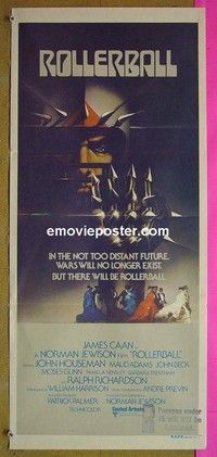 K798 ROLLERBALL Australian daybill movie poster '75 James Caan, Houseman