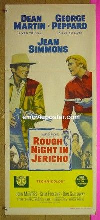 K802 ROUGH NIGHT IN JERICHO Australian daybill movie poster '67 Martin