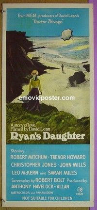 K807 RYAN'S DAUGHTER Australian daybill movie poster '70 Mitchum, Howard