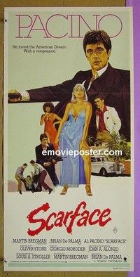 K811 SCARFACE Australian daybill movie poster '83 Al Pacino