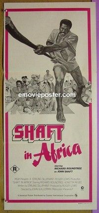 K826 SHAFT IN AFRICA Australian daybill movie poster '73 Roundtree