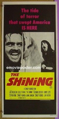 K829 SHINING Australian daybill movie poster '80 Nicholson, Kubrick