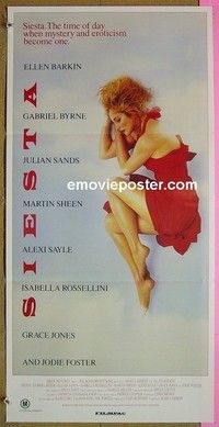 K833 SIESTA Australian daybill movie poster '87 Ellen Barkin, Gabriel Byrne