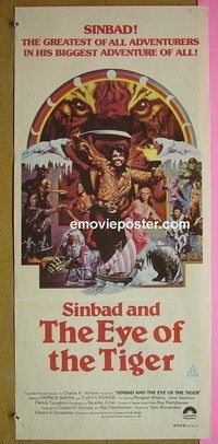 K838 SINBAD & THE EYE OF THE TIGER Australian daybill movie poster '77