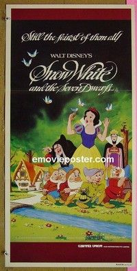 K847 SNOW WHITE & THE 7 DWARFS Australian daybill movie poster R81 Disney