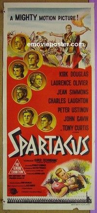 K862 SPARTACUS Australian daybill movie poster '61 Kubrick, Douglas