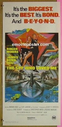 K866 SPY WHO LOVED ME Australian daybill movie poster R80s Moore as Bond