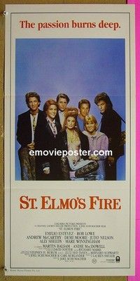 K867 ST ELMO'S FIRE Australian daybill movie poster 85 Lowe,Moore
