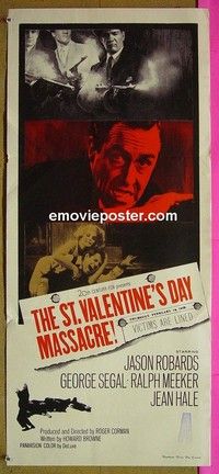 K868 ST VALENTINE'S DAY MASSACRE Australian daybill movie poster '67 Segal