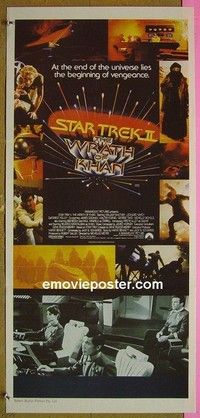 K870 STAR TREK 2 Australian daybill movie poster '82 Nimoy, Shatner