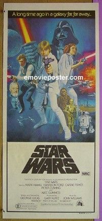 K875 STAR WARS style C Australian daybill movie poster '77 George Lucas, Ford