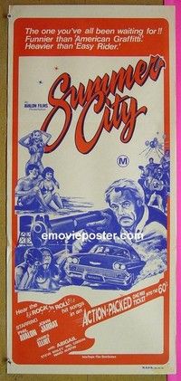 K880 SUMMER CITY Australian daybill movie poster '77 1st Mel Gibson!