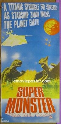 K882 SUPER MONSTER Australian daybill movie poster '80 sci-fi, Japanese