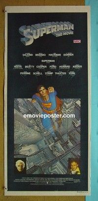 K883 SUPERMAN Australian daybill movie poster '78 Chris Reeve, Kidder