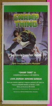 K885 SWAMP THING Australian daybill movie poster '82 Wes Craven