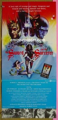 K886 SWORD & THE SORCERER Australian daybill movie poster '82 cool art!
