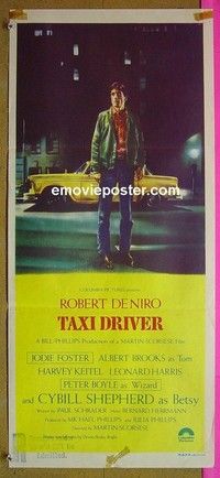 K893 TAXI DRIVER Australian daybill movie poster '76 De Niro, Scorsese
