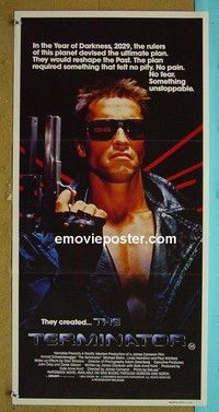 K896 TERMINATOR Australian daybill movie poster '84 Schwarzenegger
