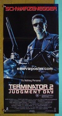 K897 TERMINATOR 2 Australian daybill movie poster 91 Schwarzenegger