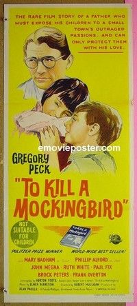 K912 TO KILL A MOCKINGBIRD Australian daybill movie poster '63 Peck
