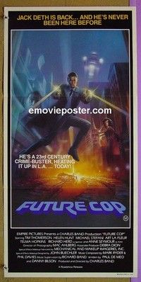 K920 TRANCERS Australian daybill movie poster '85 Charles Band, sci-fi!