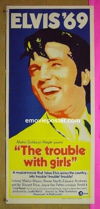 K921 TROUBLE WITH GIRLS Australian daybill movie poster '69 Elvis '69