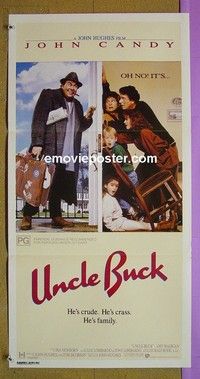 K925 UNCLE BUCK Australian daybill movie poster '89 John Candy