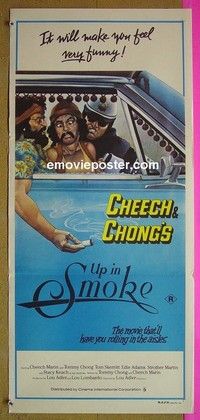 K931 UP IN SMOKE Australian daybill movie poster '78 Cheech & Chong