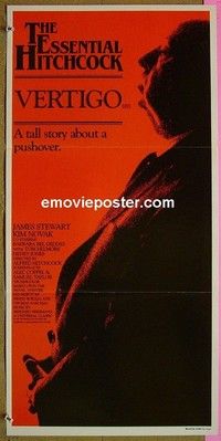 K935 VERTIGO Australian daybill movie poster R83 James Stewart, Novak