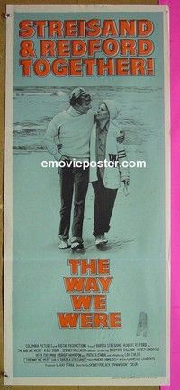 K948 WAY WE WERE Australian daybill movie poster '73 Streisand, Redford