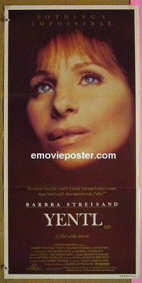 K966 YENTL Australian daybill movie poster '83 Barbra Streisand