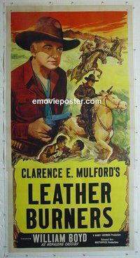 M226 HOPALONG CASSIDY linen stock 3sh '40s William Boyd as Hopalong Cassidy, Leather Burners!