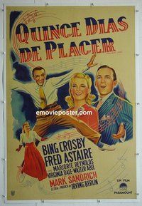 M010 HOLIDAY INN linen Argentinean movie poster '42 Astaire, Crosby